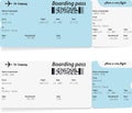 Airline boarding pass tickets for traveling Royalty Free Stock Photo