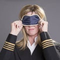 Airline crew member suffering from sleep deprivation