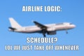 Airline delays and timetable