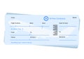 Airline flight ticket vector