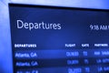 Airline Flights Information Board Arrivals and Departures Traveling