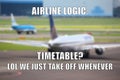 Airline logic meme