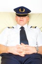 Airline pilot resting Royalty Free Stock Photo