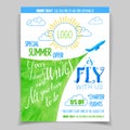 Airline promotional watercolor flyer