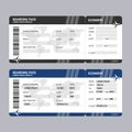 Airline Ticket Boarding Pass. Vector Royalty Free Stock Photo