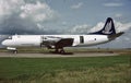 HUNTING CARGO AIRLINES Lockheed L-188A G-FIJV CN 1123 . Taken on June 12 , 1993 .