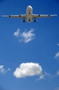 Airliner and cloud