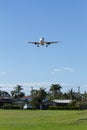 Airliner Landing at Gold Coast Airport, Australia Royalty Free Stock Photo