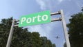 Airliner Landing In Porto, Portugal. 3D Rendering