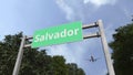 Airliner Landing In Salvador, Brazil. 3D Rendering