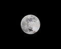 Airliner Passing in Front of a Full Moon 1 of 3