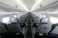 Airliner seats rows 027 Royalty Free Stock Photo