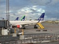 Airliners at Copenhagen Airport Denmark Royalty Free Stock Photo