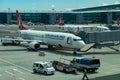 Airliners at Istanbul Airport, Turkey Royalty Free Stock Photo