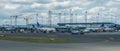 Airliners from SAS at Copenhagen Airport Royalty Free Stock Photo