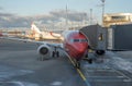 Airliners at Kastrup Copenhagen Denmark Royalty Free Stock Photo