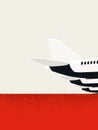 Airlines bankrutpcy vector concept. Air travel industry decline, financial crisis and recession due to pandemics.