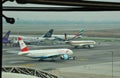 Airlines flight in Suvarnabhumi International Airport