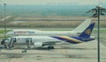 Airlines flight in Suvarnabhumi International Airport