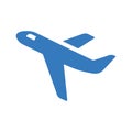 Airlines, flying, aviation, wings icon. Blue vector