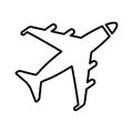 Airlines, flying, aviation, wings outline icon. Line art vector