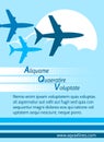 Airlines retro poster Royalty Free Stock Photo