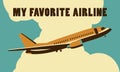 Airlines retro poster