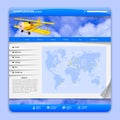 Airlines or travel web design