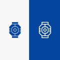 Airlock, Capsule, Component, Module, Pod Line and Glyph Solid icon Blue banner Line and Glyph Solid icon Blue banner