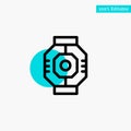 Airlock, Capsule, Component, Module, Pod turquoise highlight circle point Vector icon