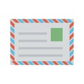 Airmail Color Vector Icon which can easily modify or edit Royalty Free Stock Photo