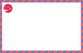 Airmail envelope with red and blue diagonal border Royalty Free Stock Photo