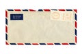 Airmail letter and postmark Royalty Free Stock Photo