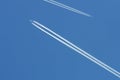 Airoplanes on the blue sky Royalty Free Stock Photo