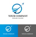 Airplane Abstract Logo Design Template. Flat Style Design. Vector Illustration