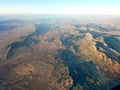 Airplane aerial view of Spain