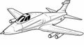 Sleek Metallic Jet Coloring Page In Canon Af35m Style