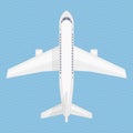 Airplane in the air vector illustration.