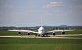 Airplane Airbus A380 - Vaclav Havel Airport Prague, Czech Republic Royalty Free Stock Photo