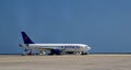 Airplane in airport of Larnaka-Cyprus