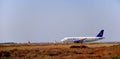 Airplane in airport of Larnaka-Cyprus