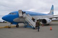 Airplane in Argentina (new colors) Aerolinea Argentinas Royalty Free Stock Photo