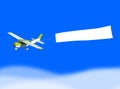 Airplane banner Royalty Free Stock Photo