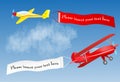 Airplane banner with place for your text