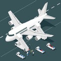 Airplane Boarding Isometric Composition Royalty Free Stock Photo