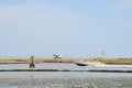 Airplane and boat, Venice