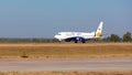 Airplane Boeing 737-400 Classic (UR-COI) of YanAir in Boryspil International Airport Royalty Free Stock Photo