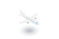 Airplane, boeing plane, travel isometric flat icon. 3d vector