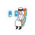 Airplane cabin passenger Islamic Arab