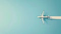 Airplane Gliding through Blue Sky.AI generated image Royalty Free Stock Photo